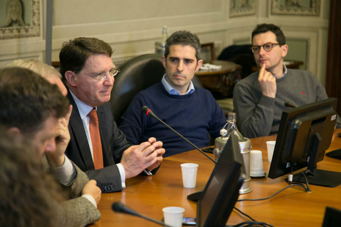 2018 02 09 Pizzarotti Guerra incontro Balzani