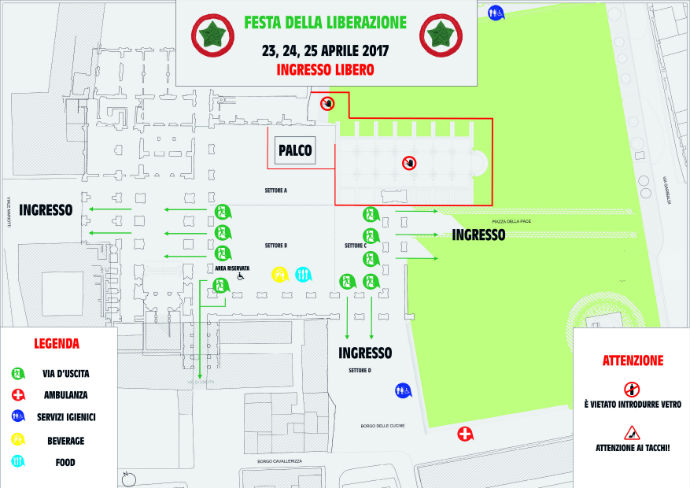 PIANTINA AREA CONCERTI 25 APRILE