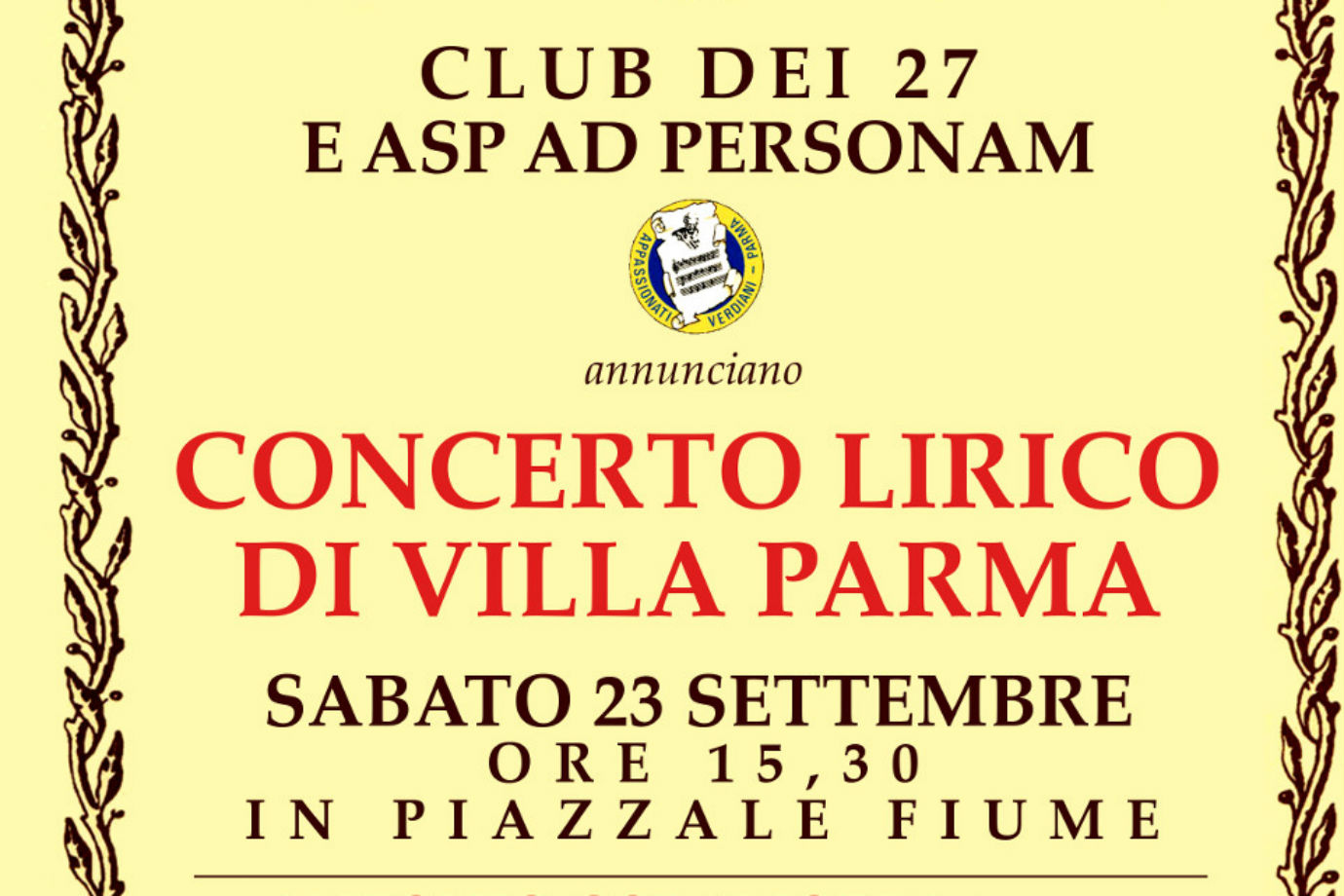 Concerto lirico Villa Parma w