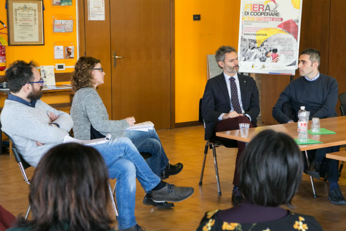 2018 03 13 Pizzarotti Cirillo incontro Consorzio Solidarietà Sociale w