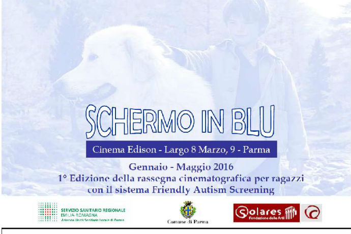 Schermo in blu w