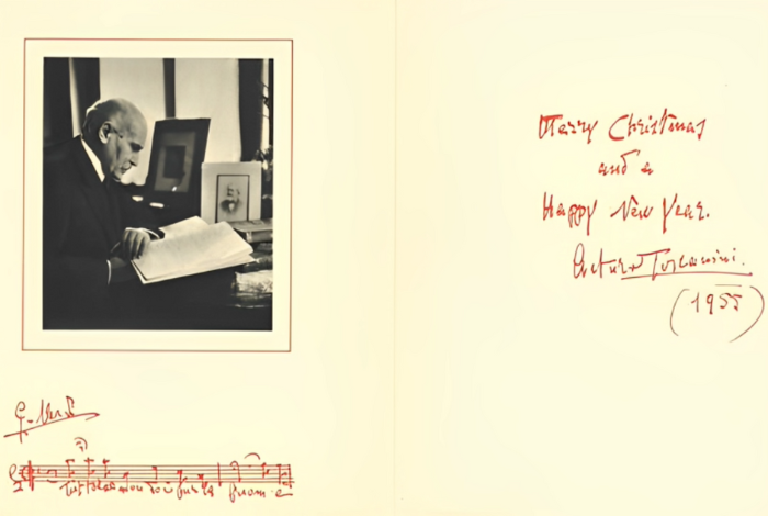 Cartolina natale Arturo Toscanini